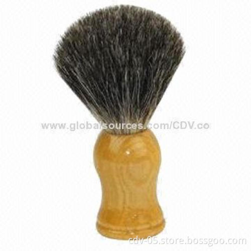 Shaving brush, made of original wooden handle and pure badger hair